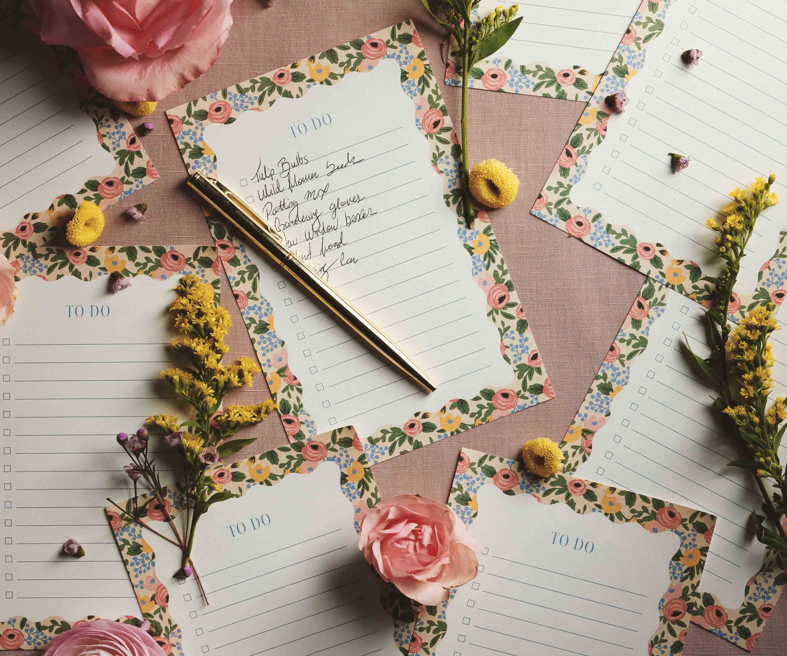 Checklist Notepad - Rosa